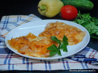 Куриное филе с корейской морковью и моцареллой