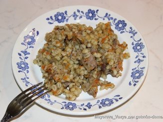 Перловая каша в казане