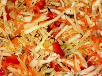 Салат с капустой "Пестренький"