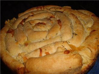 Хлеб "Роза" с сыром и укропом