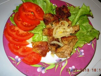 Шашлык в духовке на "луковой подушке"