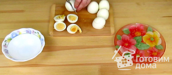 Яйца фаршированные Грибочки &quot;Боровики&quot; фото к рецепту 2