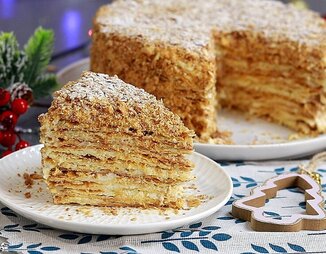 Торт Наполеон с Коржами на Пиве(+рецепт идеального крема Пломбир)