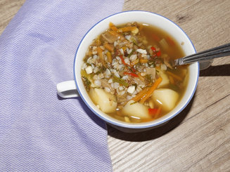 Крупеня с белыми грибами