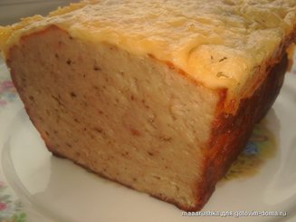 Сочный хлеб из куриного фарша