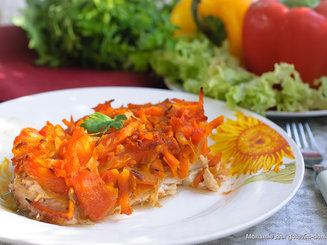 Зубатка, запеченная с овощами