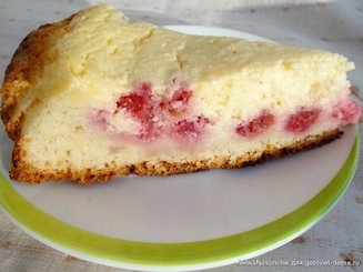 Черничный пирог с творожной заливкой