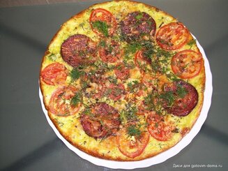 Пицца на кабачковой основе