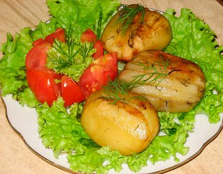 Картофель "гармошка", запеченный в духовке