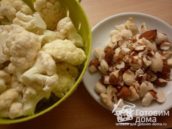 Пряный суп-пюре с цветной капустой и миндалём фото к рецепту 2