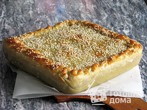 Пирог со шпинатом, сыром и кунжутом фото к рецепту 1