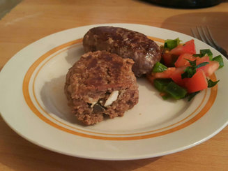 Зразы с грибами, луком и яйцом