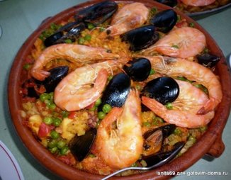 Паэлья с морепродуктами paella de mariscos