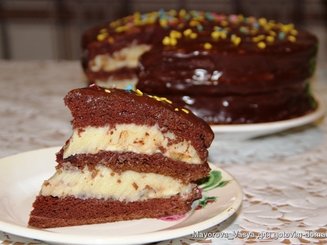 Шоколадный торт "Эскимо" с бананом