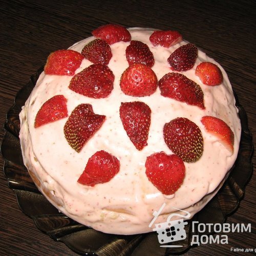 Торт со свежей клубникой