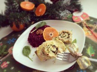 Куриные рулетики с фетой