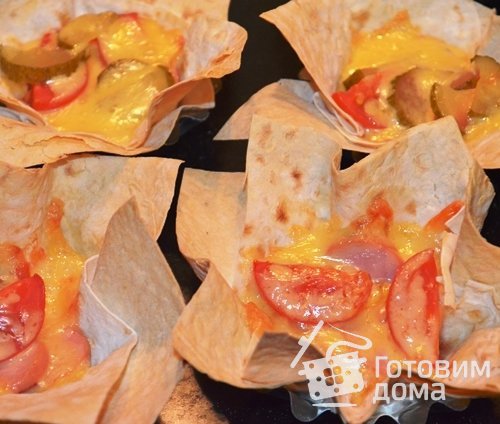 Закусочные корзиночки из лаваша