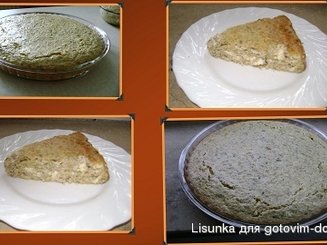 Творожный пирог с брынзой и зеленью