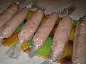 Домашние куриные сосиски