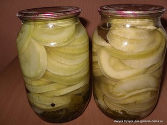 Кабачки маринованные по-болгарски