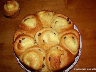 Булочки-бриоши с кремом патисьер