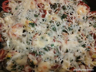 Цветная капуста с курицей в духовке