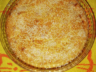 Заливной пирог с рисом и мясом