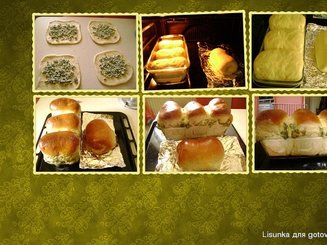 Хлеб с брынзой и зеленью