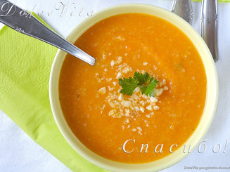 Морковный суп-пюре с овсянкой