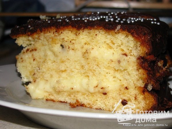 Бостонский кремовый пирог (Boston Cream Pie) фото к рецепту 2