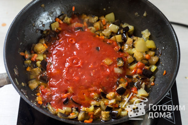 Курица, тушенная с баклажанами и овощами фото к рецепту 7