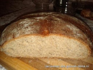 Деревенский ржаной хлеб на дрожжах