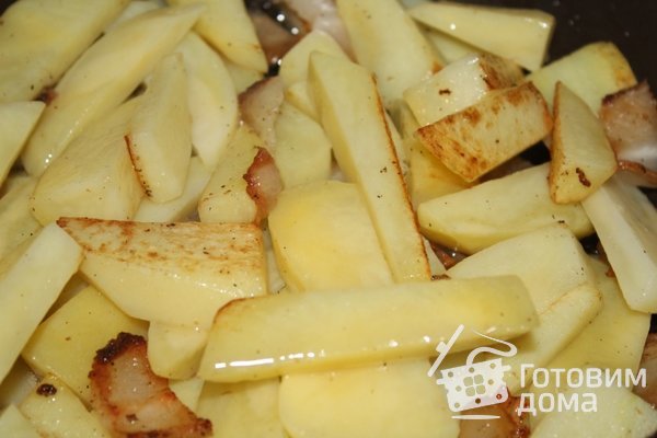 Картофель с лисичками на шкварках и очень хрустящая курочка с любимым кетчупом Махеевъ фото к рецепту 7