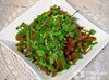 Египетский салат с баклажаном и зелёной фасолью