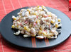 Салат с грибами, крабовыми палочками и фасолью
