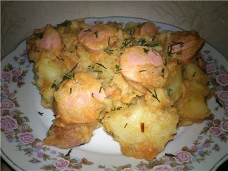 Рагу с картофелем и сосисками