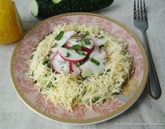 Салат из редиски и огурцов (Salade de radis et de concombres