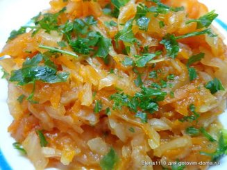 Капуста, тушенная без масла