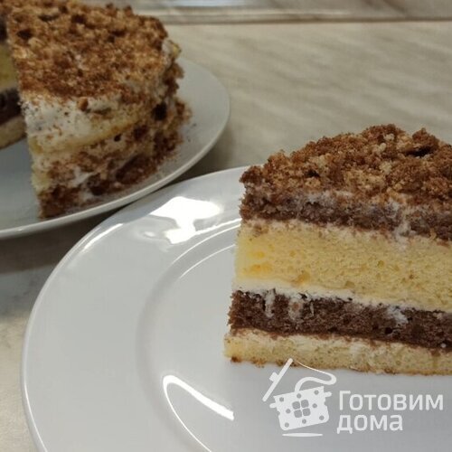 Быстрый торт на сгущёнке со сметанным кремом