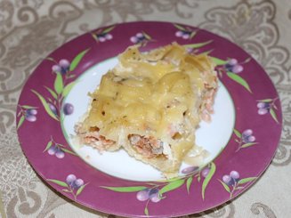 Ракушки с лососем и сырным кремом