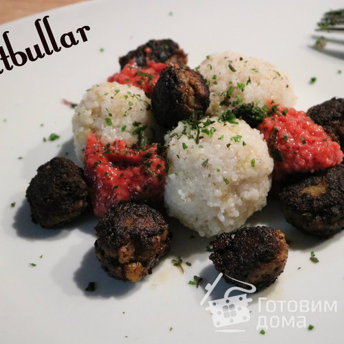 Шведские фрикадельки (Köttbullar) и дип из брусники