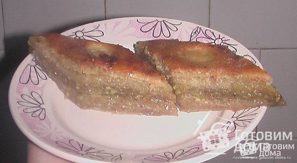 Пахлава ханская, трехцветная (из миндаля,фисташек и грецких орехов) фото к рецепту 10