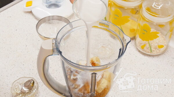 Смузи с гречкой, бананом, орехами и мёдом фото к рецепту 8