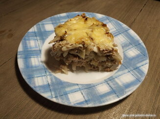 Капустная запеканка с фаршем