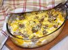 Куриное филе, запеченное с грибами, перцем, рикоттой