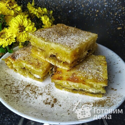 Насыпной пирог с яблоками по-болгарски