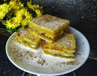 Насыпной пирог с яблоками по-болгарски