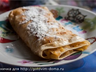 Яблочные рулетики из лаваша