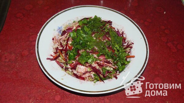 Cалат из свеклы и пекинской капусты фото к рецепту 4