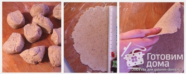 Тонкие пшенично-ржаные лепёшки с орехами (или семечками) фото к рецепту 2